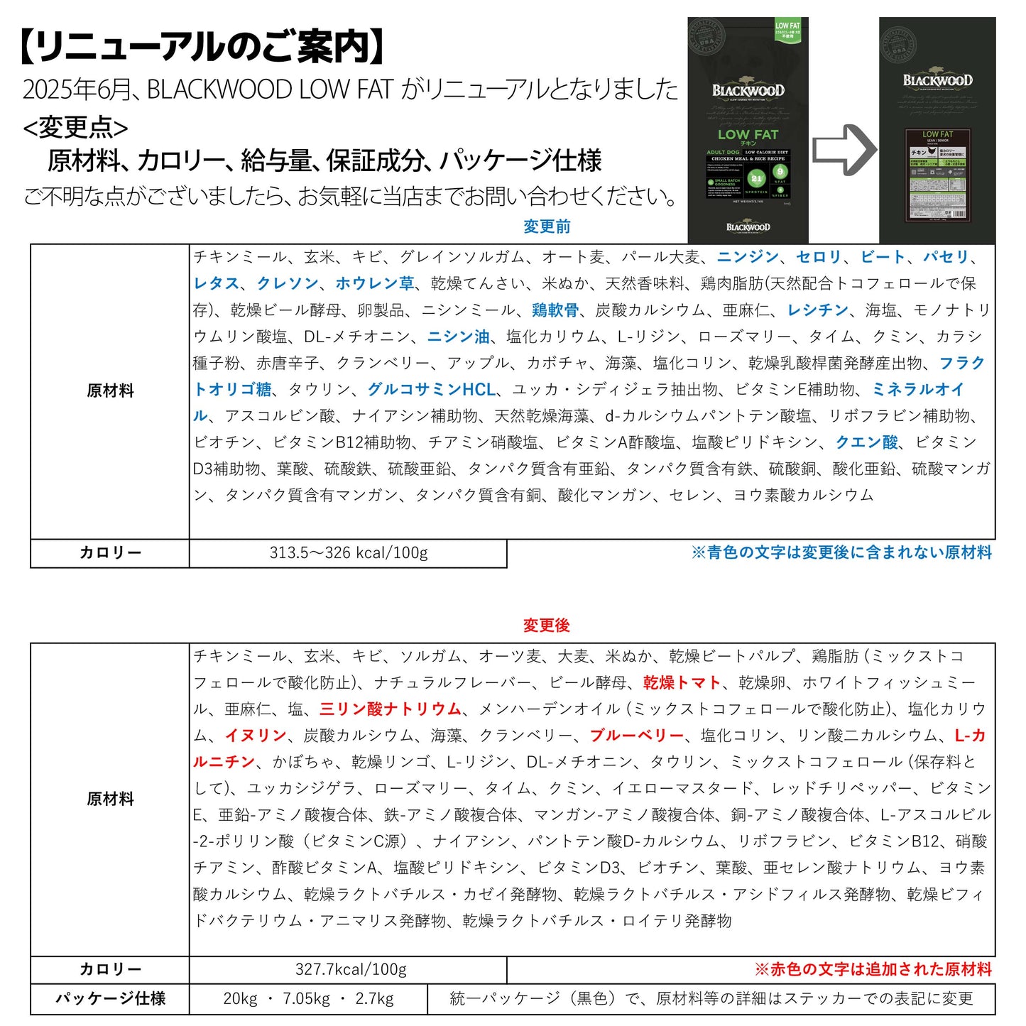 ブラックウッド LOW FAT 20kg (5kg×4袋) 体重管理 成犬〜老犬用 チキン
