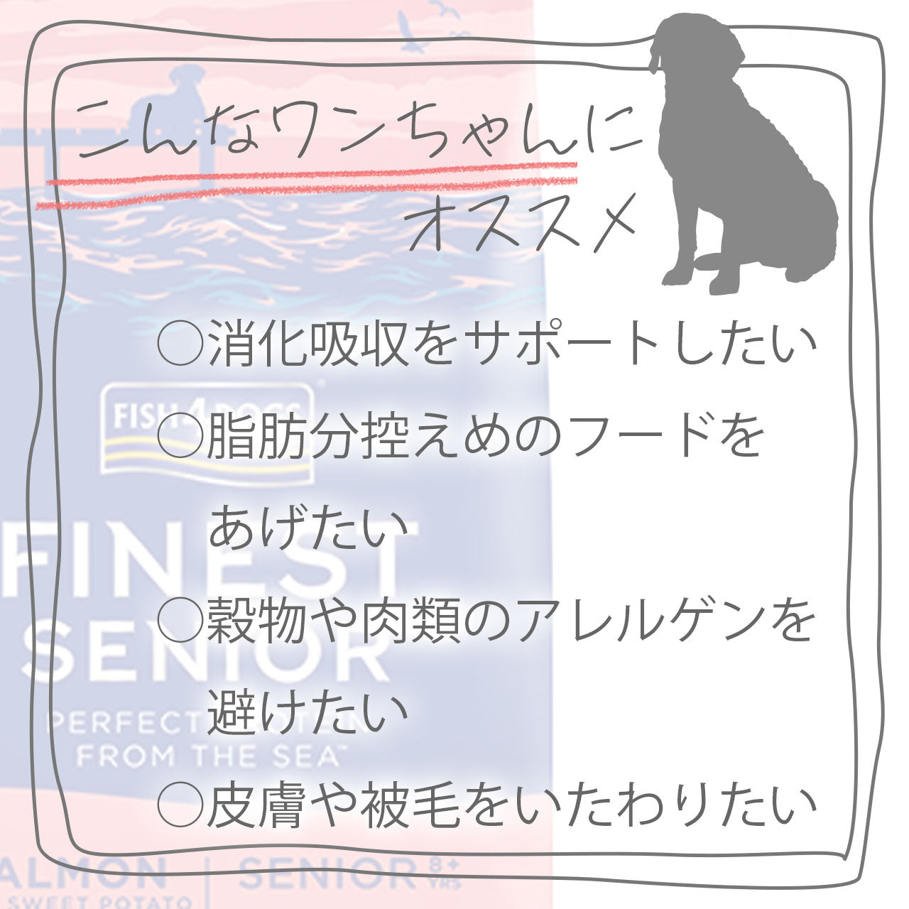 フィッシュ4ドッグ ファイネスト サーモン シニア 小粒 3kg