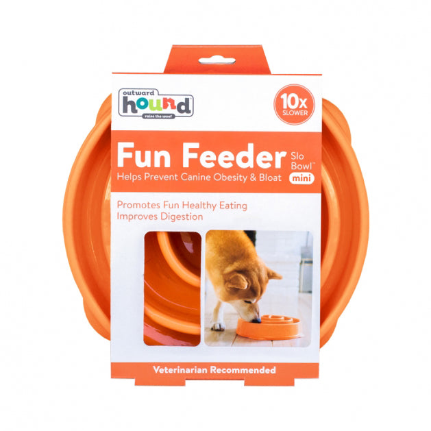 アウトワードハウンド ファン&スロウフィーダーボウル ミニ 2カップ 食器 早食い防止