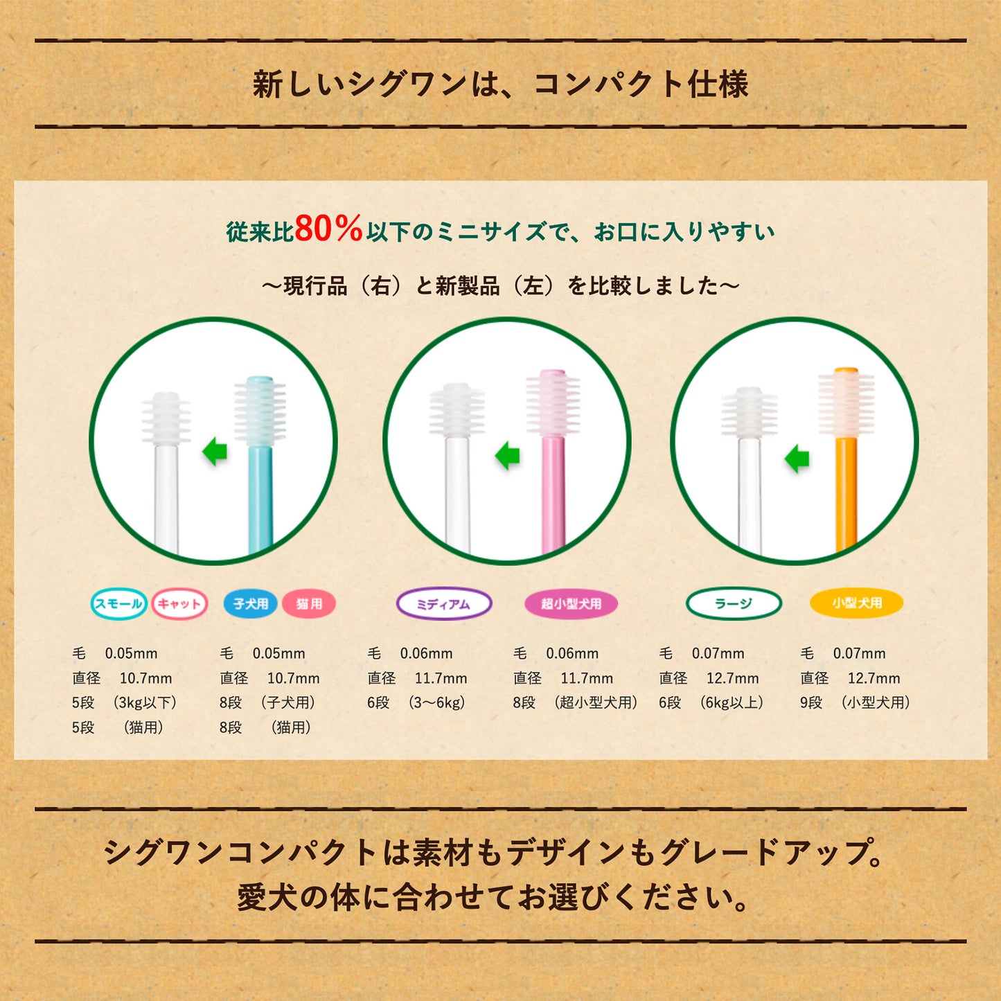 シグワン 360°歯ブラシ コンパクト ミディアム
