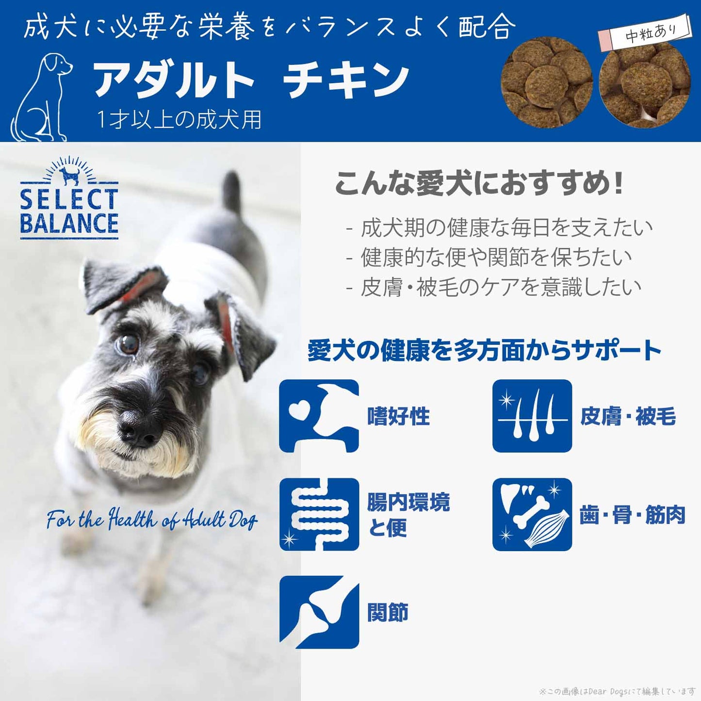セレクトバランス アダルト チキン 中粒 7kg 1才以上の成犬用