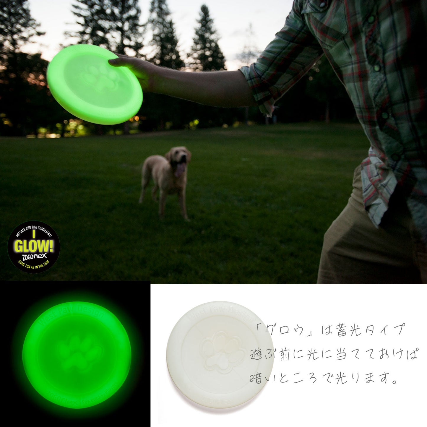 ウエストポウ ジスク Lサイズ グロウ 蓄光タイプ