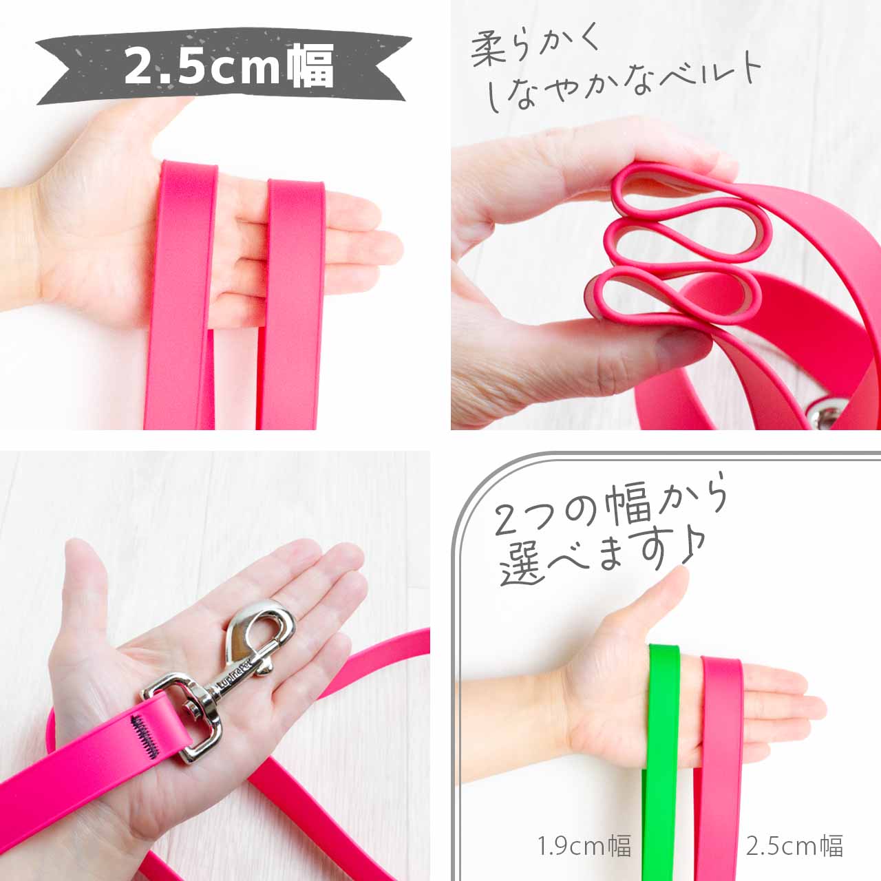 Lupine スプラッシュ マーチンゲールカラー 2.5cm幅 W25-M W25-L メール便OK