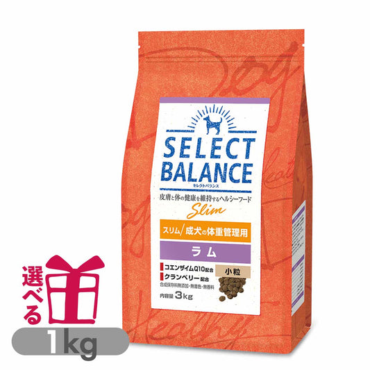 セレクトバランス スリム ラム 小粒 1kg 成犬の体重管理用