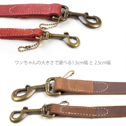 コースタル サークルT ラスティックレザーリーシュ 1.6cm幅 長さ120cm